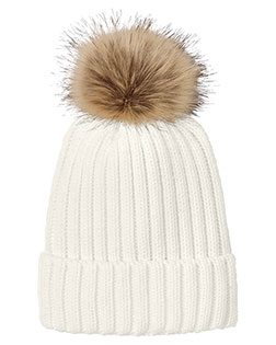 Port Authority C990 ® Faux Fur Pom Beanie at BignTallApparel