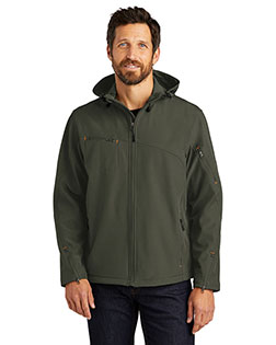 Port Authority Signature J706 Men Textured Hooded Soft Shell Jacket at BigNTallApparel