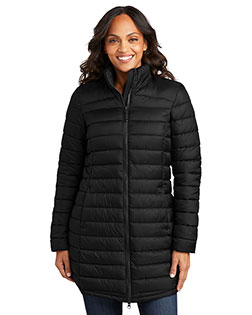 Port Authority ® Ladies Horizon Puffy Long Jacket L365 at BigNTallApparel