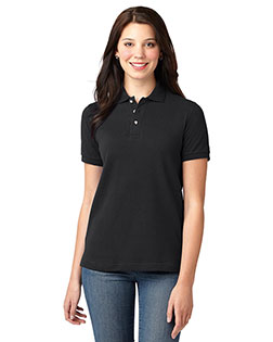 Port Authority L420 Women Pique Knit Polo at BigNTallApparel