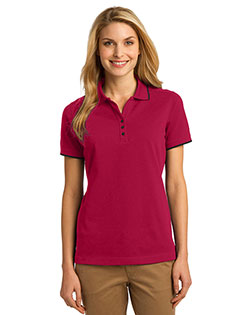 Port Authority L454 Women Rapid Dry Tipped Polo at BigNTallApparel