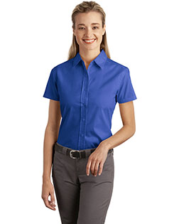 Port Authority L507 Women Short Sleeve Easy Care, Soil Resistant Shirt at bigntallapparel