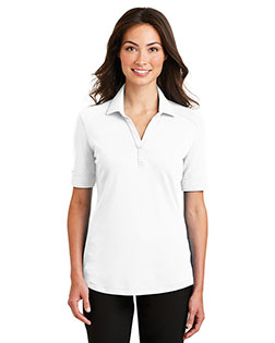 Port Authority Ladies Silk Touch Interlock Performance Polo. L5200 at BigNTallApparel