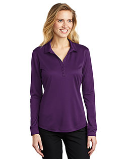 Port Authority L540LS Ladies Silk Touch Performance Long Sleeve Polo