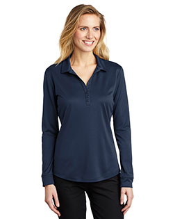 Port Authority Ladies Silk Touch  Performance Long Sleeve Polo. L540LS