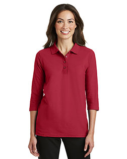 Port Authority L562 Women Silk Touch 3/4-Sleeve Polo