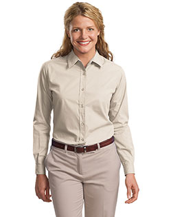 Port Authority L607 Women Long Sleeve Easy Care, Soil Resistant Shirt In Big & Tall Sizes