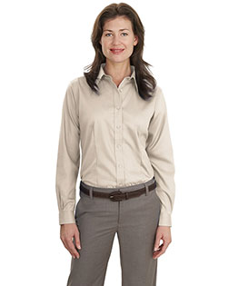 Port Authority L638 Women Long Sleeve Non-Iron Twill Shirt