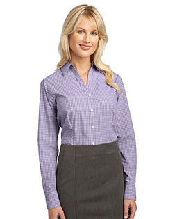 Port Authority L639 Women Plaid Pattern Easy Care Shirt