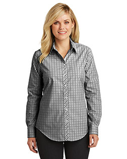 Port Authority L654 Women Long Sleeve Gingham Easy Care Shirt