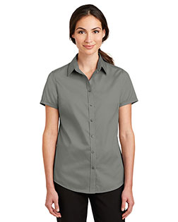 Port Authority Ladies Short Sleeve SuperPro Twill Shirt. L664