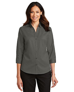 Port Authority Ladies 3/4-Sleeve SuperPro Twill Shirt. L665 at BigNTallApparel