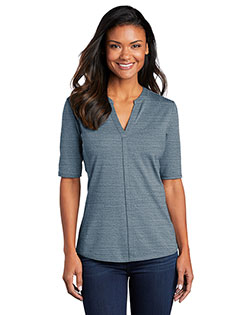 Port Authority Ladies Stretch Heather Open Neck Top LK583