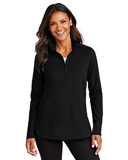 Port Authority ® Ladies C-FREE ® Double Knit 1/4-Zip LK880 at BigNTallApparel