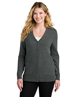 Port Authority LSW4150 Women's Easy Care Button-Up Cardigan Sweater