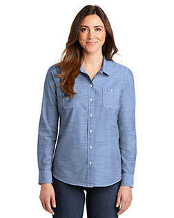 Port Authority Ladies Slub Chambray Shirt. LW380