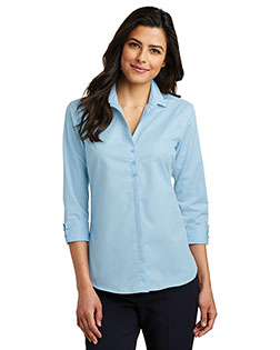  Port Authority Ladies 3/4-Sleeve Micro Tattersall Easy Care Shirt. LW643 at BignTallApparel