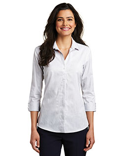  Port Authority Ladies 3/4-Sleeve Micro Tattersall Easy Care Shirt. LW643 at BigNTallApparel