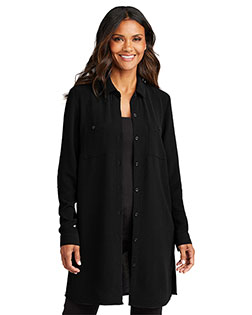 Port Authority ® Ladies Textured Crepe Long Tunic LW715 at BigNTallApparel