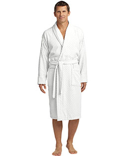 Port Authority Checkered Terry Shawl Collar Robe. R103