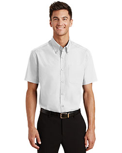 Port Authority Signature S633 Men Short Sleeve Value Poplin Shirt