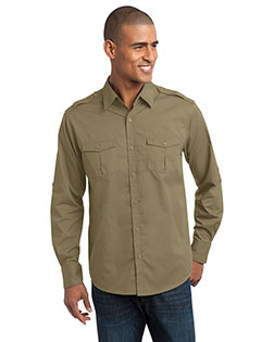 Port Authority S649 Men Stainresistant Roll Sleeve Twill Shirt