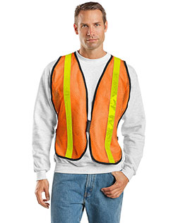 Port Authority SV02 Men Mesh Safety Work Vest at bigntallapparel