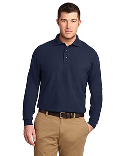 Port Authority TLK500LS Men Tall Silk Touch Long Sleeve Polo