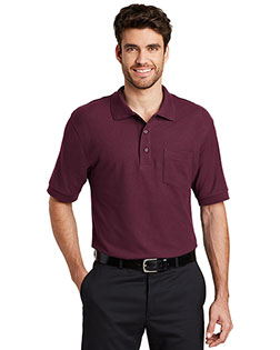 Port Authority TLK500P Men Tall Silk Touch Polo With Pocket In Big & Tall Sizes
