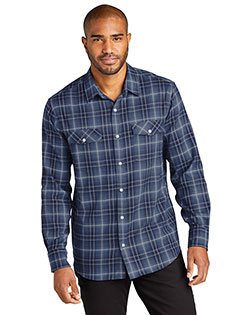 Port Authority Long Sleeve Ombre Plaid Shirt W672