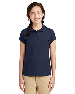 Port Authority Girls Silk Touch Peter Pan Collar Polo. YG503