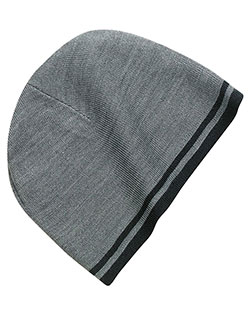 Port & Company CP93  Fine Knit Skull Cap With Stripe