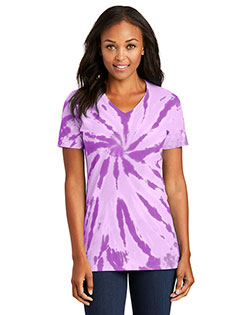 Port & Company Ladies Tie-Dye V-Neck Tee. LPC147V