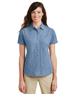 Port & Company LSP11 Women Short Sleeve Value Denim Shirt