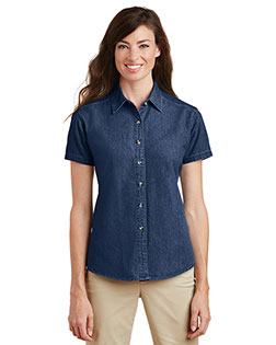 Port & Company LSP11 Women Short Sleeve Value Denim Shirt