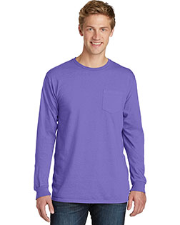 Port & Company Beach Wash Garment-Dyed Long Sleeve Pocket Tee PC099LSP