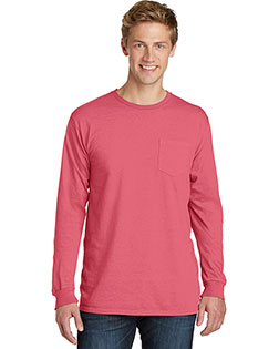Port & Company Beach Wash Garment-Dyed Long Sleeve Pocket Tee PC099LSP