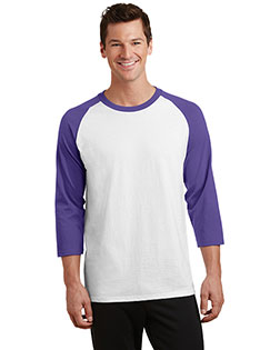 Port & Company PC55RS Core Blend 3/4-Sleeve Raglan Tee In Big & Tall Sizes