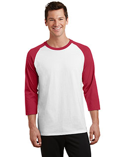 Port & Company PC55RS Core Blend 3/4-Sleeve Raglan Tee at BigNTallApparel