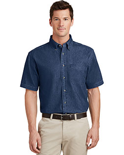 Port & Company SP11 Men Short Sleeve Value Denim Shirt