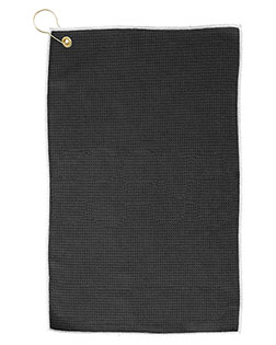 Pro Towels MW26CG Microfiber Waffle Golf Towel with Brass Grommet & Hook at BigNTallApparel