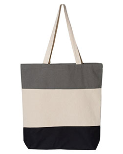 Q-Tees Q125900 11L Tri-Color Tote at BigNTallApparel