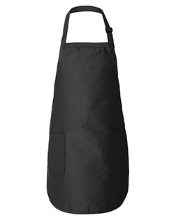 Q-Tees Q4350 Full-Length Apron with Pockets at BigNTallApparel