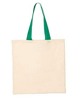 Q-Tees QTB6000 Economical Tote with Contrast-Color Handles In Big & Tall Sizes