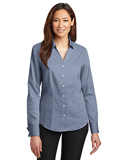 Red House RH63 Women French Cuff Non-Iron Pinpoint Oxford at bigntallapparel