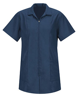 Red Kap KP43 Women's Zip Front Smock at BigNTallApparel