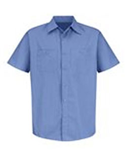Red Kap SB22L  Industrial Stripe Short Sleeve Work Shirt Long Sizes