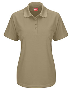 Red Kap SK97  Women's Short Sleeve Performance Knit Pocketless Core Polo