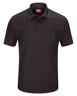 Red Kap SK98  Short Sleeve Performance Knit Pocket Polo at BignTallApparel