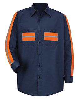 Red Kap SP14E  Industrial Enhanced-Visibility Long Sleeve Work Shirt